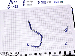 Флеш игра онлайн Змея на блокноте / Notepad Snake