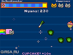 Флеш игра онлайн Нян-кот полет / Nyan Cat Fly