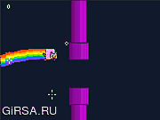 Флеш игра онлайн Ньян Подрулевыми / Nyan Flappy