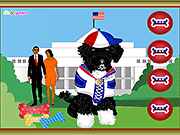 Флеш игра онлайн Собака платье Обамы до