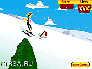 Флеш игра онлайн Прокатимся с ветерком? / One Piece Skiing