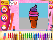 Флеш игра онлайн Онлайн Мороженое Раскраски