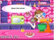 Флеш игра онлайн Готовим земляничный пирог / Orange Glazed Strawberry Cupcakes Game 