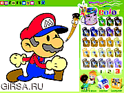 Флеш игра онлайн Paint Mario
