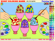 Флеш игра онлайн Цветные яйца / Painting Eggs - Rossy Coloring Games 