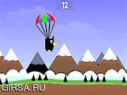 Флеш игра онлайн Парашют Птица / Parachute Bird