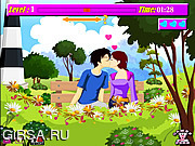 Флеш игра онлайн Поцелуй в парке / Park Fun Kiss 