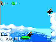 Флеш игра онлайн Penguin Bounce