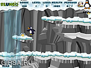 Флеш игра онлайн Приключения пингвинов / Penguin Adventure