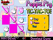 Флеш игра онлайн Peppa Pig Tic-Tac-Toe 