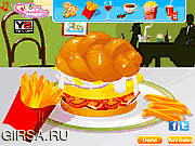 Флеш игра онлайн Гамбургер по-домашнему