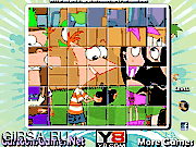Флеш игра онлайн Финес и Ферб Спин. Головоломки / Phineas And Ferb Spin Puzzle 