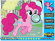 Флеш игра онлайн Розовый пони и скрытые звезды / Pinkie Pie Hidden Stars