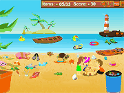 Флеш игра онлайн Мизинец Марина Очистки / Pinky Marina Beach Cleaning