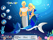 Флеш игра онлайн Пират и Русалочка на свадьбе / Pirate and Mermaid Wedding