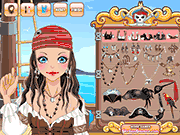 Флеш игра онлайн Пиратская Девушка Макияж