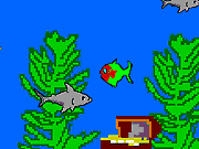 Флеш игра онлайн Пиксель Рыбный / Pixel Fishy