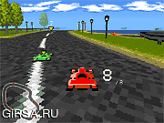 Флеш игра онлайн Крутой картинг / Pixel Paper Kart