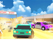 Флеш игра онлайн Ралли пиксельная 3D / Pixel Rally 3D