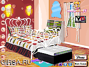 Флеш игра онлайн Дизайн подростковой спальни / Polka Teen Bedroom
