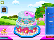 Флеш игра онлайн Пони Украшение Торта  / Pony Cake Decoration