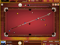 Флеш игра онлайн Бильярд Пул мультиплеер / Pool 8 Ball Multiplayer