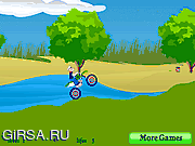 Флеш игра онлайн Мотокросс Попей / Popeye motocross