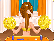 Флеш игра онлайн Популярные Поболеть Прически / Popular Cheer Hairstyles