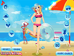 Флеш игра онлайн Красивая Девушка Пляж