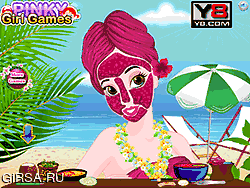 Флеш игра онлайн Принцесса Красоты Гавайи Пляж Спа / Princess Beauty Hawaii Beach Spa