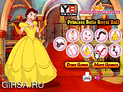 Флеш игра онлайн Принцесса Belle Royal путает платье