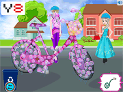 Флеш игра онлайн Уборка Принцессы Велосипедов