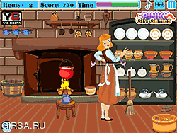 Флеш игра онлайн Уборка Принцессы Золушки Кухня