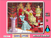 Флеш игра онлайн Золушка. Пазл / Princess Cinderella Spin Puzzle 
