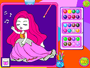 Флеш игра онлайн Принцесса Раскраска / Princess Coloring Book