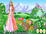 Флеш игра онлайн Принцессы-платье с Барби