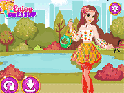 Флеш игра онлайн Принцесса Осень Цветочной Моды