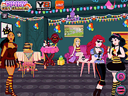 Флеш игра онлайн Принцесса украшает комнату к Хеллоуину