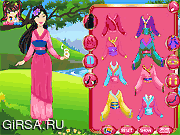 Флеш игра онлайн Стиль принцессы Mulan Hanfu / Princess Mulan Hanfu Style