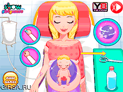 Флеш игра онлайн Принцесса Новорожденный ребенок