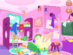 Флеш игра онлайн Уборка после вечеринки принцессы / Princess PJ Party Cleanup