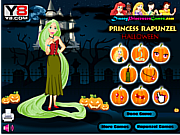 Флеш игра онлайн Принцесса Рапунзель на Хэллуин