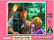 Флеш игра онлайн Принцесса Рапунзель. Пазл / Princess Rapunzel Spin Puzzle 