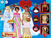 Флеш игра онлайн Принцессы Королевская Свадьба