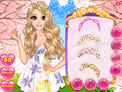 Флеш игра онлайн Черри Блоссом принцесса наряды / Princess's Cherry Blossom Outfits