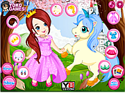 Флеш игра онлайн Принцесса с единорогом / Princess With Unicorn 