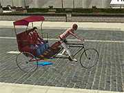 Флеш игра онлайн Общественные Трицикл Рикша Вождения