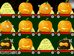 Флеш игра онлайн Найди одинаковые тыквы. Хэллоуин / Pumpkin Patch Match