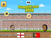 Флеш игра онлайн Марионеточный Футбол 2014 / Puppet Soccer 2014