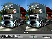 Флеш игра онлайн Гоночный грузовик. Найти отличия / Racing Truck Difference 